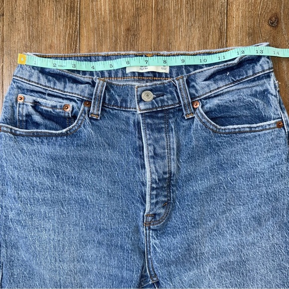 Abercrombie & Fitch The Dad High Rise Denim Jeans Medium Wash straight leg - Picture 4 of 13